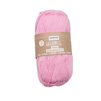 Immagine di Glorex 100% Cotone, Versatile, per lavori a Maglia, Uncinetto e Artigianato, Ottima qualità, Morbido Lavabile, 50 g, Circa 170 m, Fucsia, unità