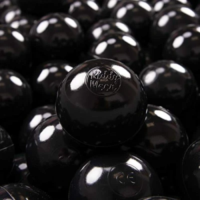 Immagine di KiddyMoon 50 Palline/7Cm Palline Morbide Colorate Per Piscina Bambini Fatto In EU, Nero