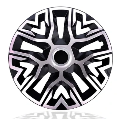 Immagine di NRM The Best Silver/Black Copricerchi da 15&quot;, per cerchioni in acciaio, set 4 pezzi, colore: Argento/Nero