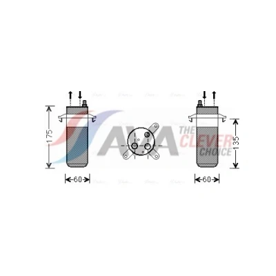Immagine di PRASCO RTD446 Essiccatore Climatizzatore R134a Alluminio RENAULT: TWINGO 1
