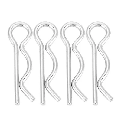 Immagine di Coppiglia, 10 pz / 20 30 ferro zincato tipo R pin Cotter clip a molla capelli di fissaggio 1.6 1.8 2 2.5mm(2.5*45mm（10pcs）)