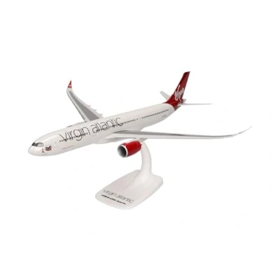 Immagine di herpa modello di aereo Virgin Atlantic Airbus A330 900neo in scala 1:200 Snap Fit, pezzo da collezione, miniatura deco, statuetta con supporto plastica