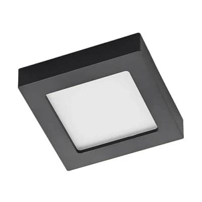 Immagine di plafoniera LED &#039;Edwina&#039; dimmerabile (Moderno) colore Nero, in Alluminio ad es. Bagno (1 luce, lampadina inclusa) di PRIOS lampada LED,