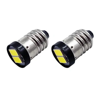 Immagine di Ruiandsion 2 pz 6 V E10 Lampadine LED Bianco 5630 2SMD Base a Vite Mini di Ricambio Aggiornamento Torcia Testa Lavoro Elettrica Strumenti