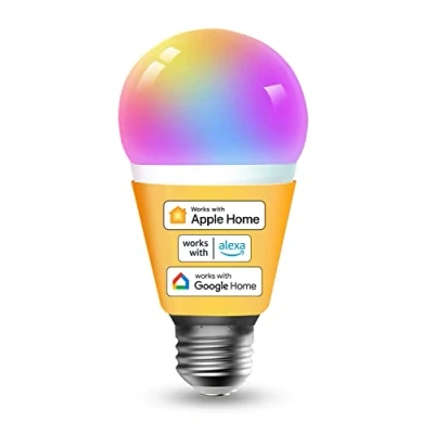 Immagine di Refoss Lampadina WiFi Intelligente LED Dimmerabile Multicolore E27 9W, Smart Light RGBCW Compatibile con Homekit, Amazon Alexa, Google Home, 1 Pezzo