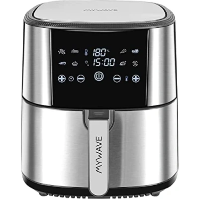 Immagine di My Wave Friggitrice ad aria Ideale per Cucinare Senza Olio Air Fryer con Capacità di 8 L Programmi Diversi Alimenti Fino a 360º Pannello Controllo Touch