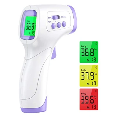 Immagine di Wawech Termometro febbre infrarossi 2 in 1 Termoscanner professionale per Misuratore temperatura corporea digitale Memorizza 99 letture adulti neonati bambini