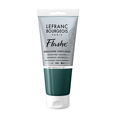 Immagine di Lefranc Bourgeois Flashe Colore Acrilico, Verde Smeraldo (Imit.), 80ML, 80 unità