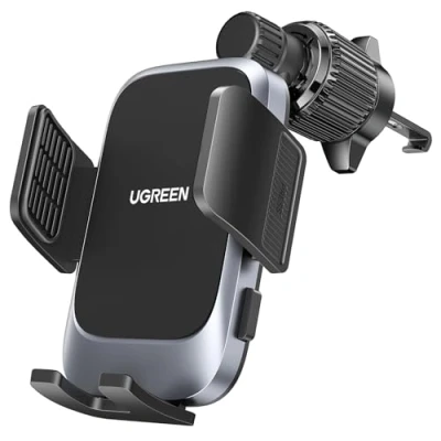 Immagine di UGREEN Supporto Cellulare Auto, Porta Telefono Auto Ventilazione con Clip a Gancio Metallico Compatibile iPhone 16 15 14 Plus PRO Max, Galaxy S24 S23 Ultra, Redmi Note 12 PRO, ECC.