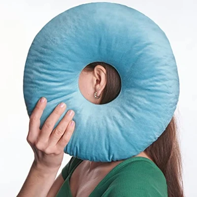 Immagine di ODOXIA Cuscino Per Piercing Sollievo Dal Dolore All’orecchio Fianco Imbottitura Regolabile Ciambella Con Foro Orecchio