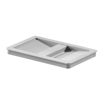 Immagine di Hailo Coperchio 1068589, plastica, Adatto a 7,8 e Secchio Interno 10 L, biodeckel con Impugnatura, Grigio Chiaro