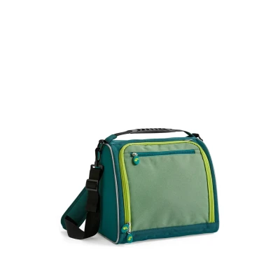 Immagine di HABA borsa da viaggio per bambini dai 4 anni in su, a tracolla leggera e compatta 13 litri, poliestere riciclato con chiusura velcro, dettagli riflettenti, Melanzana