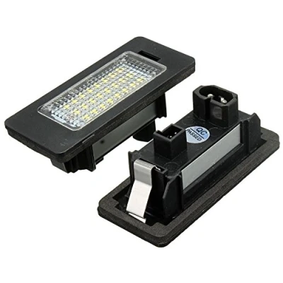 Immagine di Katur 1 paio di luci per targa, senza messaggio errore, OBC, 24SMD, BMW E81, E82, E90, E91, E92, E93, E60, E61, E39, X1, E84