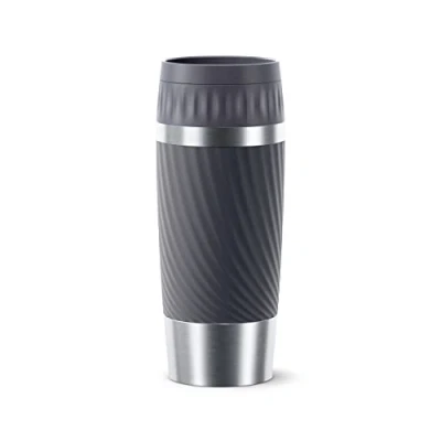 Immagine di EMSA Travel Mug Easy Twist N2011500 Tazza Termica da Viaggio, 360 Ml, Colore: Antracite, Acciaio Inossidabile, Anthrazit