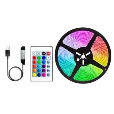 Immagine di anso Striscia luminosa a LED da 100 piedi per TV e PC, nastro luminoso posteriore 5050 RGB Bluetooth APP USB (4 m/13,2 ft Set)