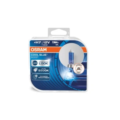 Immagine di Osram 62210CBB HCB Cool Blue BOOST H7 New Model OFF ROAD +50% Luminosità Lampada Alogena per Proiettori, Duobox 80W