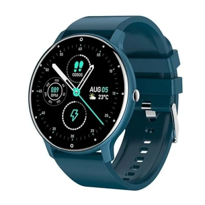 Immagine di 0,8cm Ultra Sottile Orologio Intelligente Tracker di Fitness Contapassi con Funzioni Monitoraggio Frequenza Cardiaca, Pressione Sanguigna, Ossigeno nel Sangue e Sonno, Notifica Push Messaggio