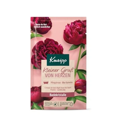 Immagine di Kneipp Cristalli da bagno Piccolo saluto di cuori, sali con sale profondo e la combinazione estratto peonia olio camelia nutriente, un momento sicurezza, 60 g