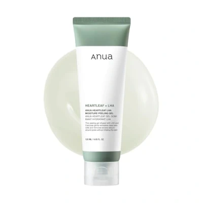Immagine di ANUA Heartleaf LHA Moisture Peeling Gel I Detergente delicato ed esfoliante con LHA, rigenerante, rimuove le cellule morte della pelle, consistenza liscia calmante, 4,05 fl oz (120 ml)