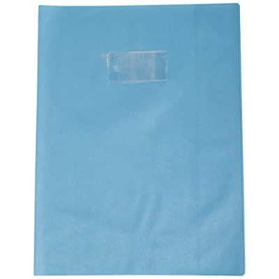 Immagine di Calligraphe 72210C Copertina a grana grossa effetto cuoio Azzurro chiaro A4 21x29,7 cm 22/100 con Portaetichetta PVC Opaco