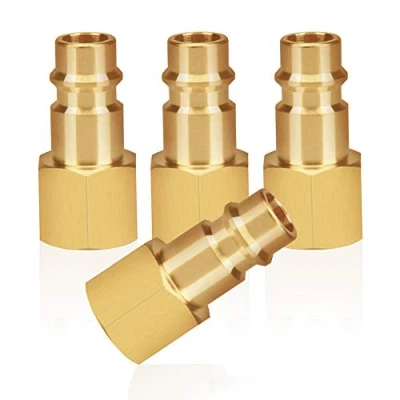 Immagine di Raccordo ad aria compressa con filettatura interna 1/4 &quot;filetto femmina in ottone pollici spina di accoppiamento presa del tubo della valvola filettata