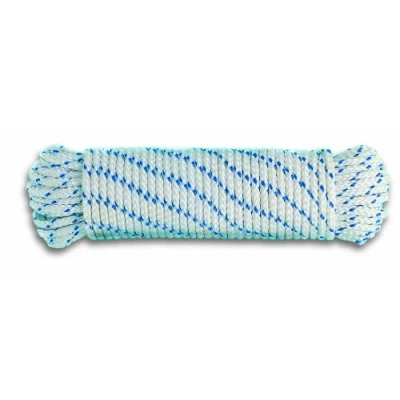 Immagine di Chapuis DR8 Corda intrecciata in polipropilene 360 kg Diametro 6 mm Lunghezza 10 m Bianco/blu