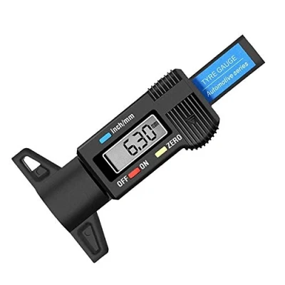 Immagine di RUIZHI Digitale Misuratore di Profondità Battistrada 0 25,4mm LCD Display Calibro Pneumatico per Bicicletta, Auto, Camion,Moto