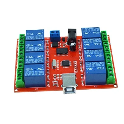 Immagine di 1/2/4/8 Channel 10A PC Interruttore di controllo USB Modulo relè Unità gratuita Computer programmabile Driver Controller intelligente (12V 8 canali)