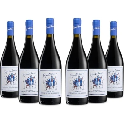 Immagine di Vigneti Romio Vino Rosso Sangiovese Superiore Riserva Romagna DOC, 14% Vol, Confezione con 6 Bottiglie da 750 ml