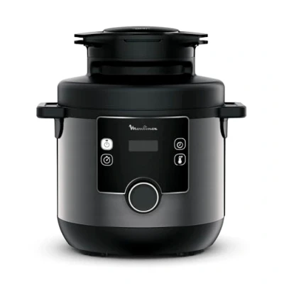 Immagine di Moulinex Turbo Cuisine &amp; Fry Multicooker 15 in 1, Facile e Veloce 7.6L, Funzioni Friggitrice ad Aria Cottura a Pressione, Versatile, CE7788