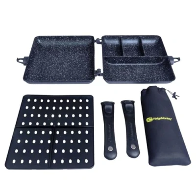 Immagine di Ridgemonkey Connect Combi &amp; Steamer XXL Granite Edition Posate da campeggio