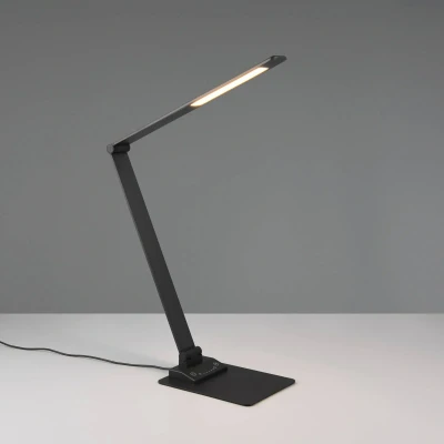 Immagine di Trio Lighting Lampada da tavolo LED Travis, nera, CCT, dimmerabile, touch, USB