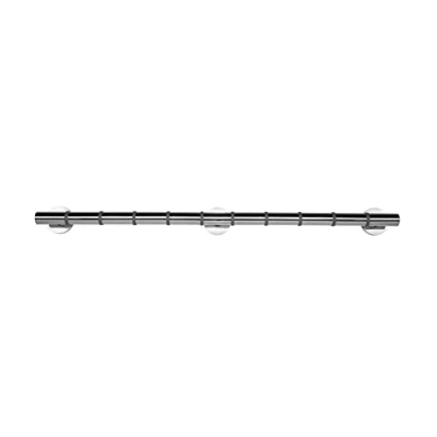 Immagine di Croydex Barra doccia antiscivolo con morbide nervature per una comoda presa, anima in alluminio, lunghezza 89 cm, colore: Grigio cromato