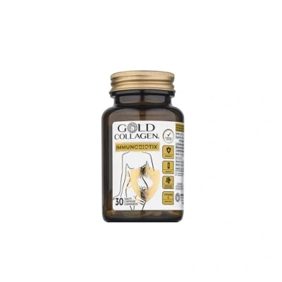 Immagine di GOLD COLLAGEN Immunobiotix Integratore Difese Immunitarie Supporta Energia e Funzione Digestiva con Vitamina D C, Spirulina, Acido Folico Zinco, Integratori Stanchezza Intestino, 30 Compresse