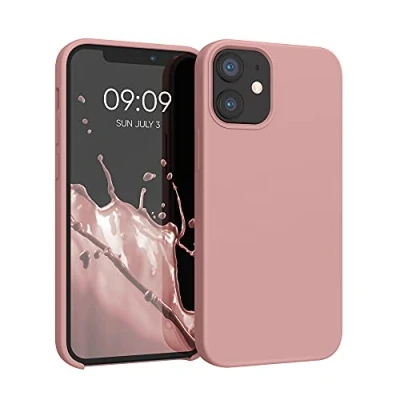 Immagine di kwmobile Cover per Apple iPhone 12 mini Custodia Back Case Smartphone in Silicone TPU Protezione Gommata rosa invernale