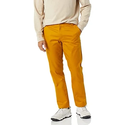 Immagine di Amazon Essentials Pantaloni da Lavoro Aderenti Elasticizzati Resistenti A Macchie E Pieghe Uomo, Caramello, 30W / 29L