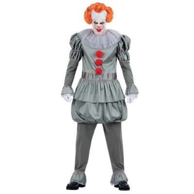 Immagine di SMIFFYS IT Chapter 2, costume Pennywise, Top con volant al collo e pantaloni