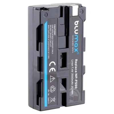 Immagine di Blumax Batteria compatibile con (Blackmagic NP F570) Sony F550 F530 3500 mAh celle LG anche per flash luci video monitor di campo