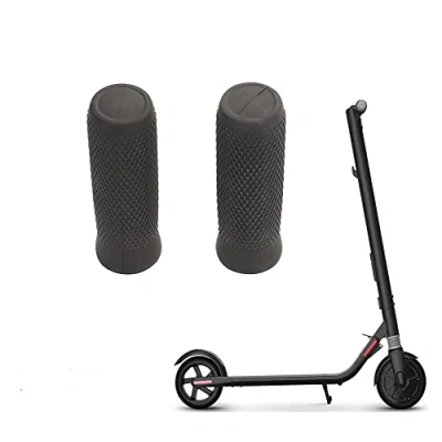 Immagine di Fututech 2 coprimanubrio per Segway Ninebot E22 E25 E45 ES1, custodia in silicone resistente, anti shock scooter, elettrico, pezzo di ricambio monopattino, colore: grigio