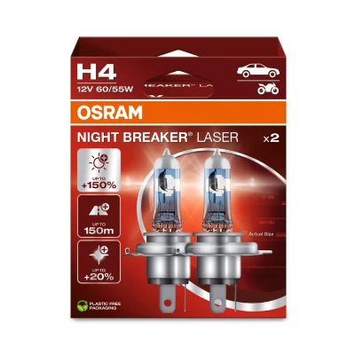 Immagine di OSRAM 4062172387477 Lampadina alogena Night Breaker® Laser Next Generation H4 60/55 W 12 V