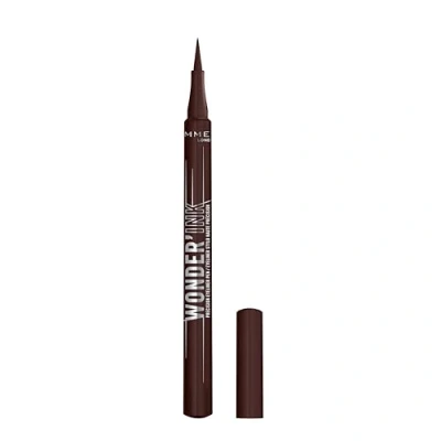Immagine di Rimmel Wonder&#039;Ink, 002 Spiced Chestnut, Eyeliner, Eyeliner di Precisione in Penna, Opaco, Finish Altamente Pigmentato, Tenuta che Dura Tutto il Giorno, Waterproof, Non Sbava, 1 ml