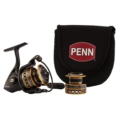 Immagine di PENN Battle Spinning Reel Kit, Misura 2500, Include Copertura Mulinello e Bobina di Ricambio in Alluminio Anodizzato, Posizione Maniglia Destra/Sinistra, Sistema Trascinamento Anteriore HT 100,
