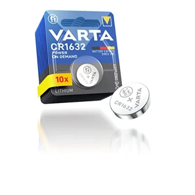 Immagine di VARTA Pile a Bottone CR1632, confezione da 10, Power on Demand, Lithium, 3V, imballaggio sicuro per i bambini, dispositivi Smart Home, chiavi dell&#039;auto e altre applicazioni [Esclusivo su Amazon]