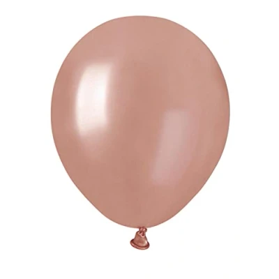 Immagine di Busta 100 palloncini perlati in lattice naturale Premium Quality A50 (Ø 13cm / 5&quot;), oro rosa perlato