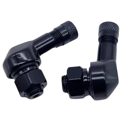 Immagine di Cerchio factory 2 valvole angolari per moto, in alluminio, colore nero, 8,3 mm