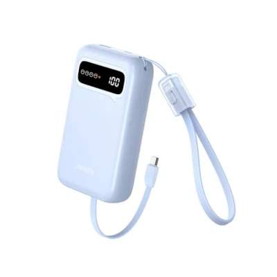 Immagine di UGREEN Power Bank 20000mAh 22.5W, Caricatore Portatile con Cavo USB C Integrato, Batteria Esterna Display Compatibile iPhone 16/15 PRO Max Plus, Galaxy S24 S23 Ultra, Pixel 9/8 XL. Blu