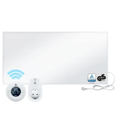 Immagine di BR Bringer riscaldamento a infrarossi, 1000 Watt, con termostato e telecomando, elettrico risparmio energetico, 5 anni di garanzia, TÜV GS, marchio qualità tedesca