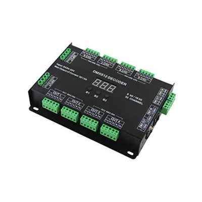 Immagine di Controller decoder a 32 canali, 96 A, RGBW DMX 512, con dimmer, DC5 24 V, luce LED RGB RGBW, 8 Bit/16 Bit