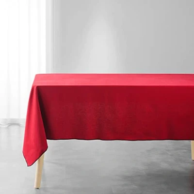 Immagine di Douceur d&#039;Intérieur, Tovaglia rettangolare (140 x 240 Cm) Mistraline Bordeaux, Cotone Riciclato