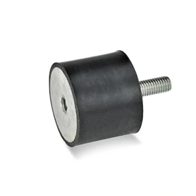 Immagine di Ganter Normelemente GN 351 25 20 M6 ES 55 Tampone in gomma, Nero, Gewinde: Durchmesser: 25mm, Set di 10 Pezzi